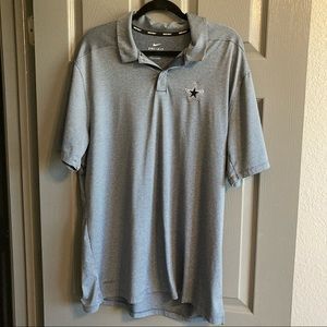 Nike Dri-fit Dallas Cowboys blue striped golf shirt
